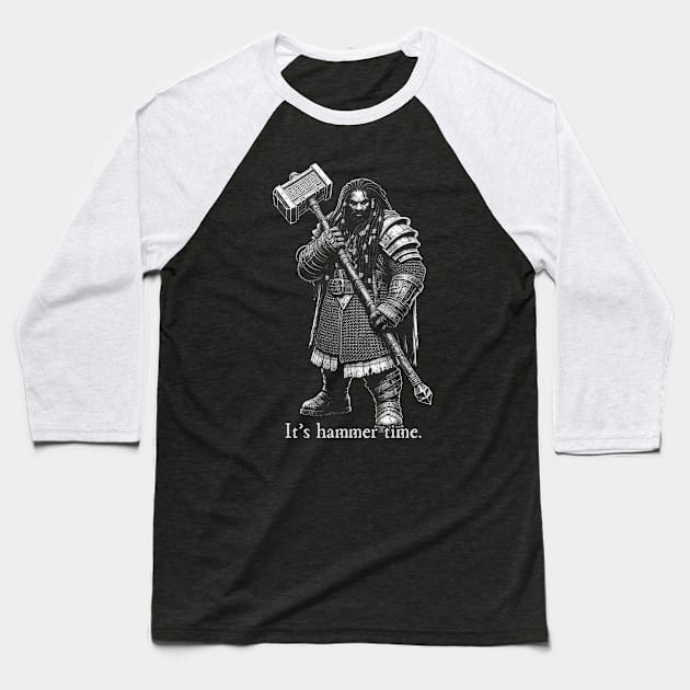 Dwarven Knight Baseball T-Shirt by OddlyNoir